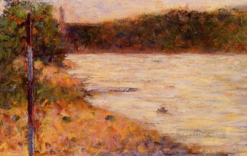  1883 Works - a river bank the seine at asnieres 1883